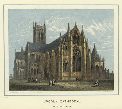 Kathedraal van Lincoln, zuidoostelijk uitzicht door Hablot Knight Browne